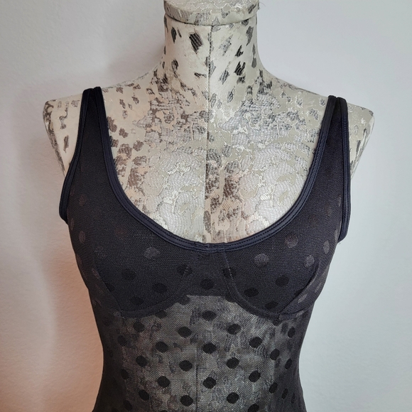 PINK Victoria's Secret Polka Dots Mesh Sheer Bodysuit. - Picture 7 of 15